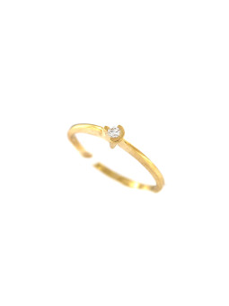 Geltono aukso sužadėtuvių žiedas su briliantu DGBR05-19