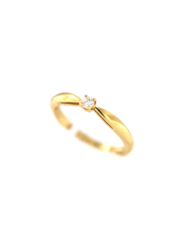 Yellow gold engagement ring with diamond DGBR01-12