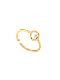 Geltono aukso žiedas su briliantu DGBR15-01