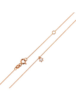 Rose gold diamond pendant necklace CPRR02-01