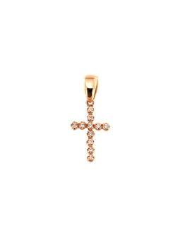 Rose gold cross diamond pendant ARBR07-01