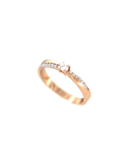 Rose gold ring with diamonds DRBR14-08