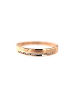 Rose gold ring with diamonds DRBR13-14