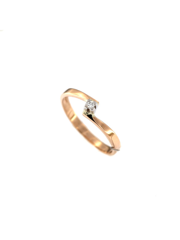 Rose gold ring with diamond DRBR08-02
