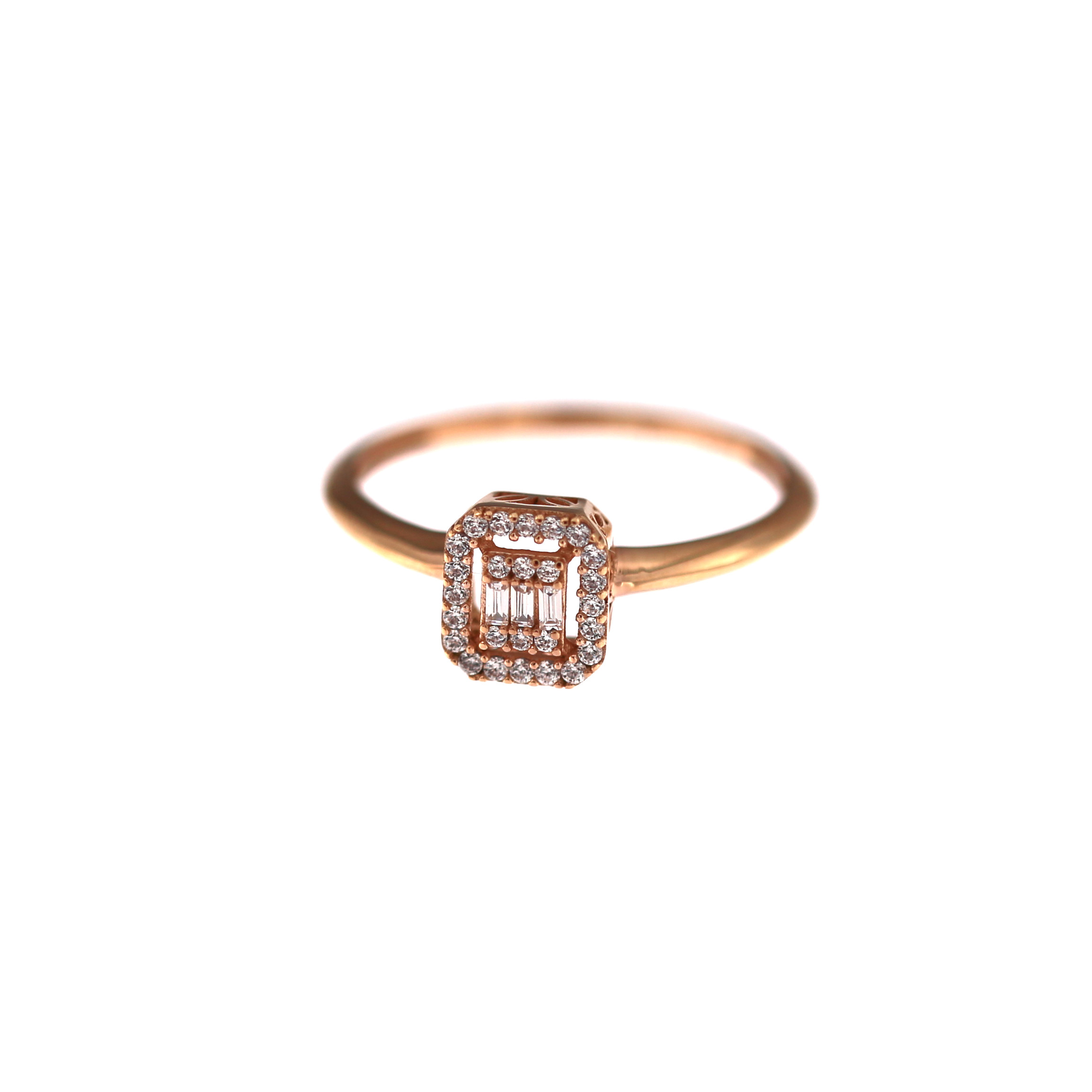 Rose gold engagement ring DRS02-04-02 18MM