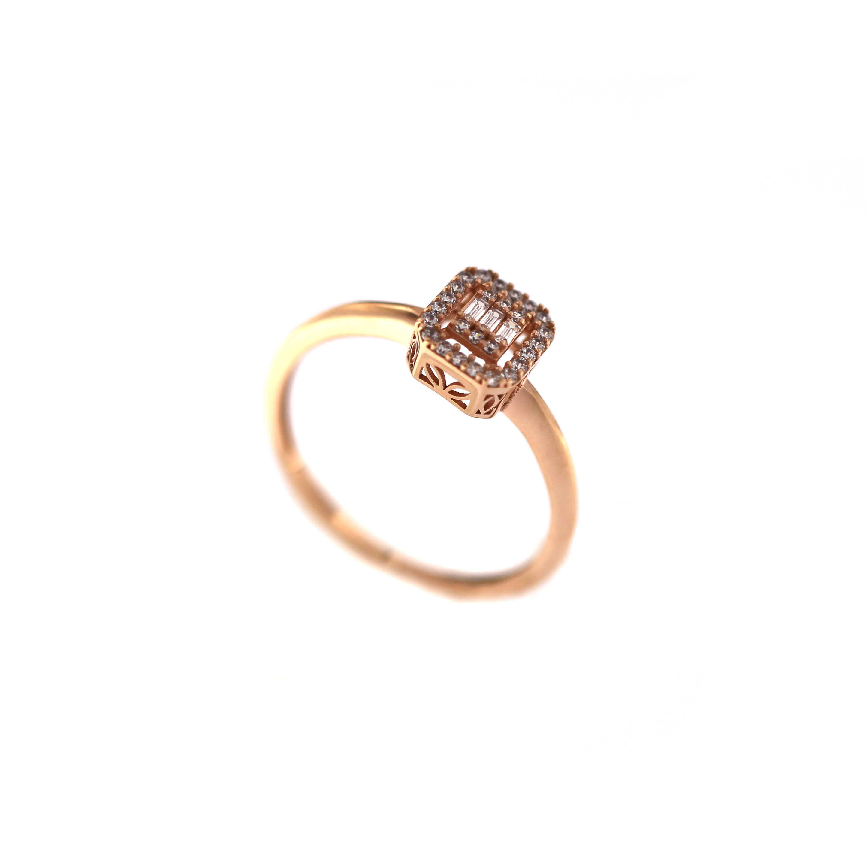 Rose gold engagement ring DRS02-04-02 18MM