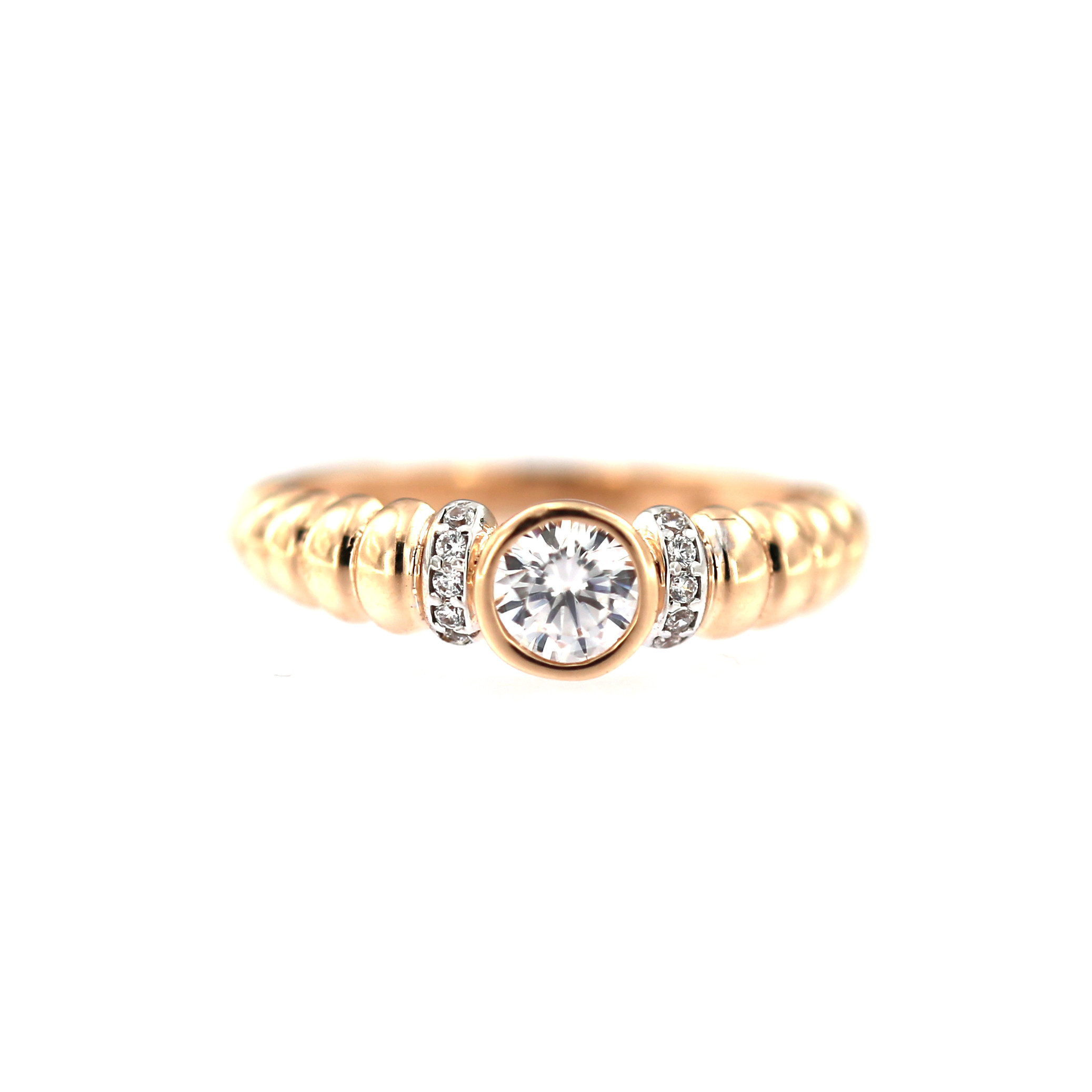 Rose gold engagement ring DRS02-06-02 15.5MM