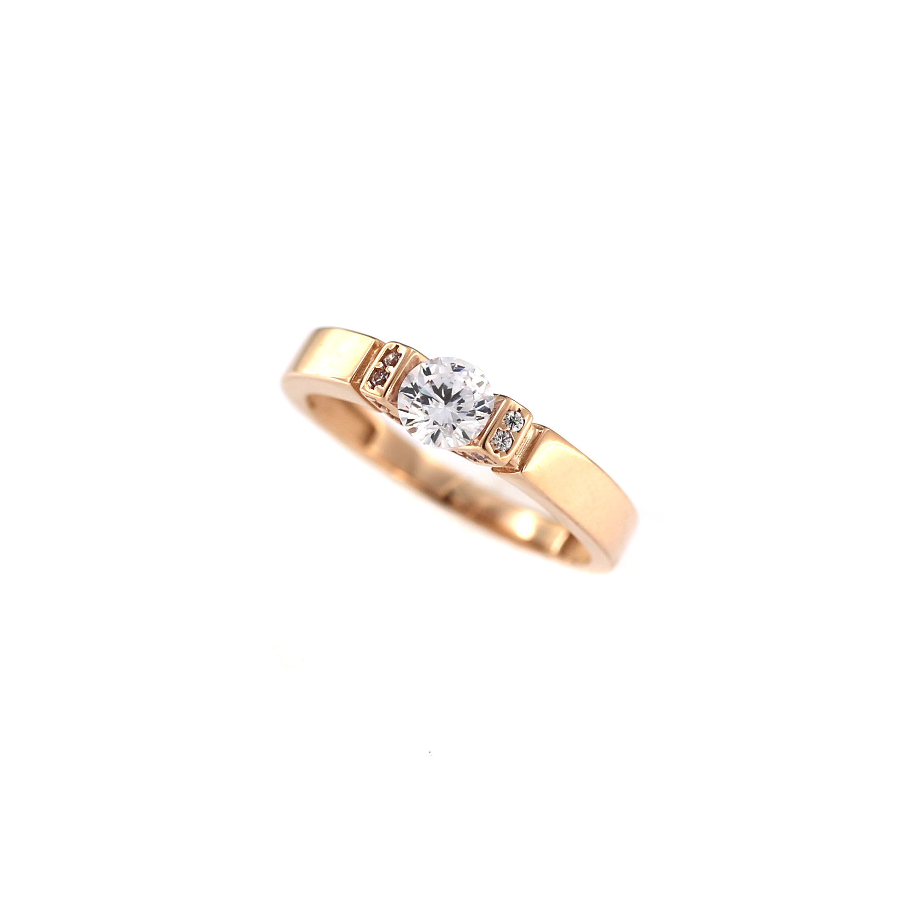 Rose gold engagement ring DRS02-06-06