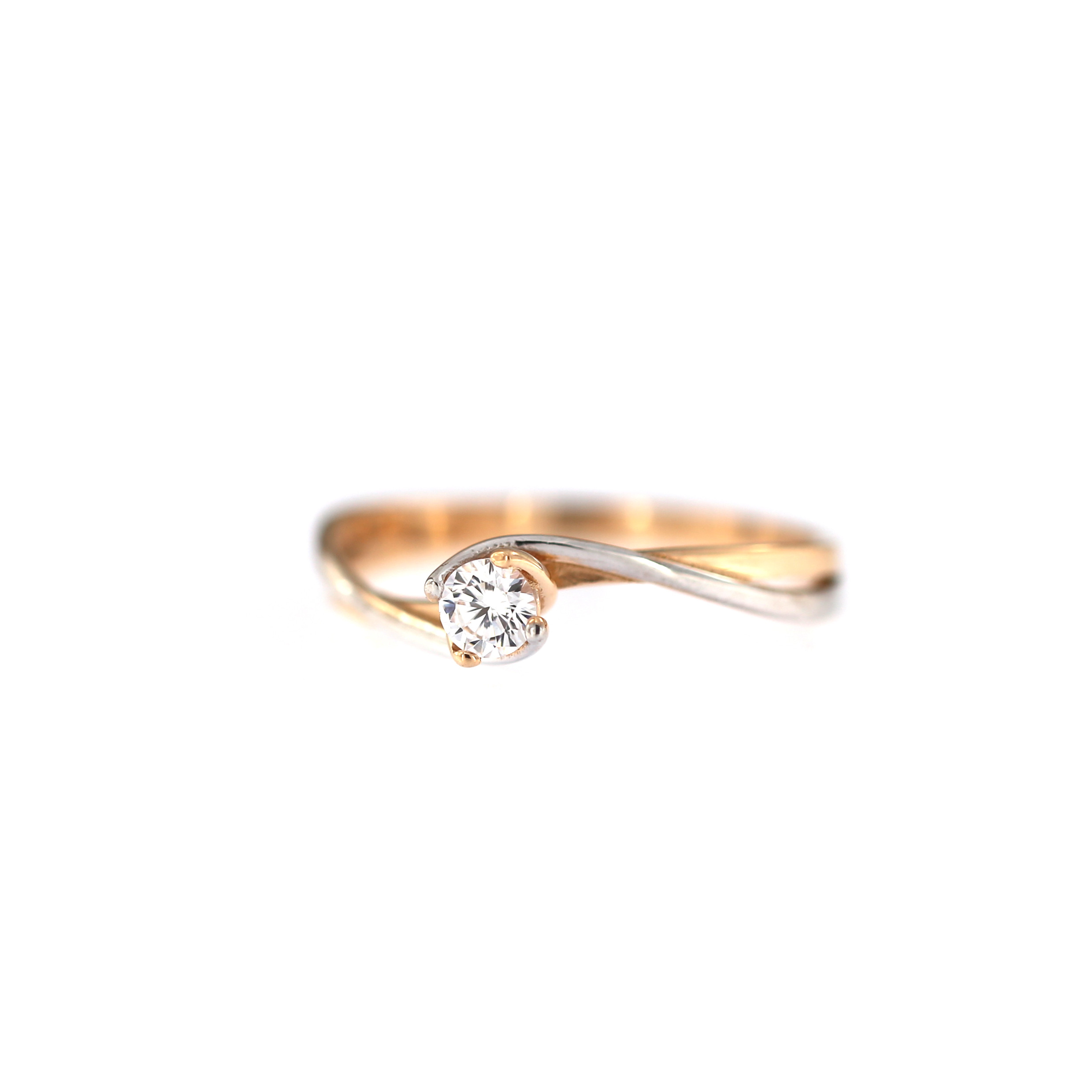 Rose gold engagement ring DRS04-02-21 17.5MM