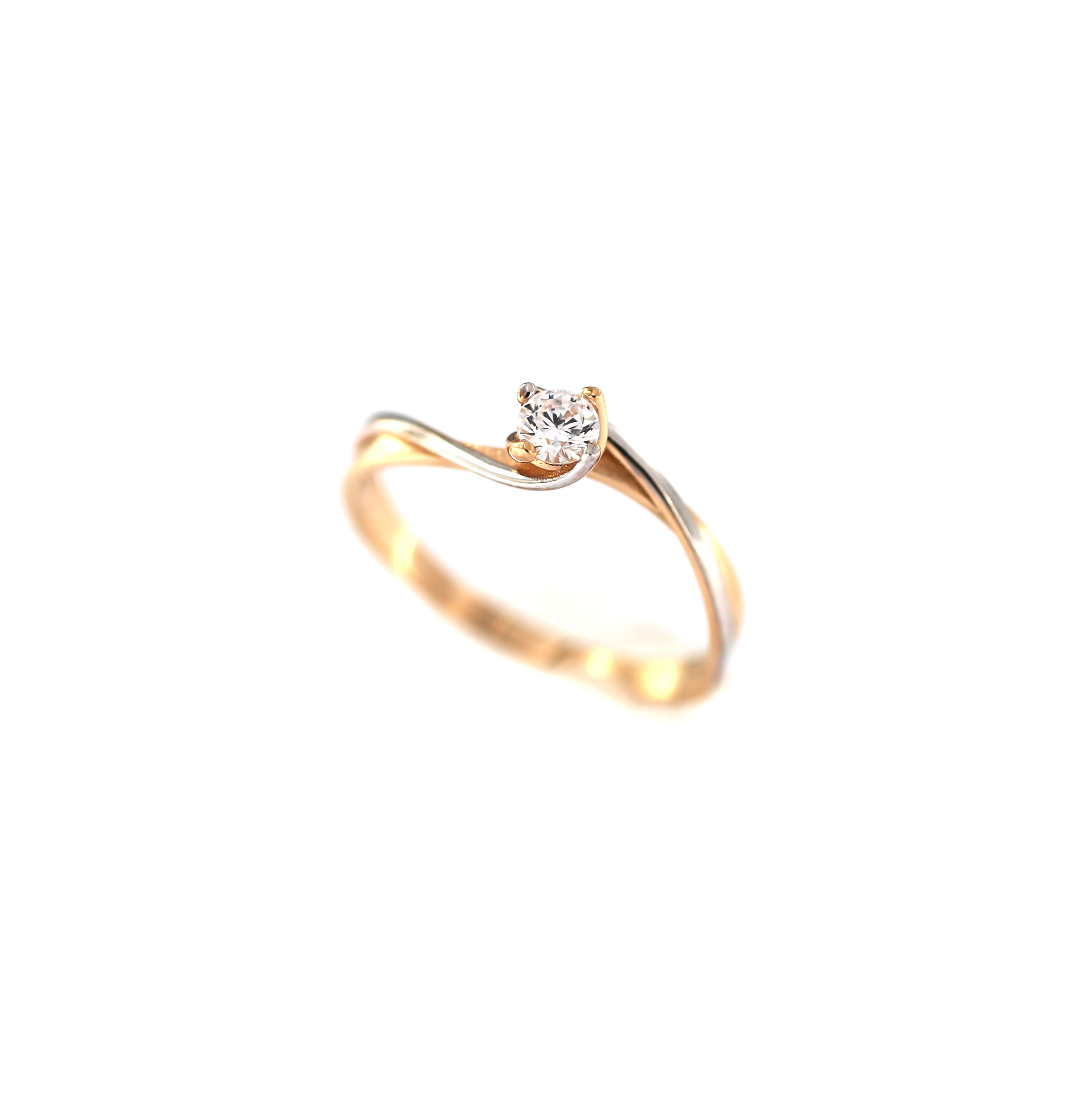 Rose gold engagement ring DRS04-02-21 17.5MM