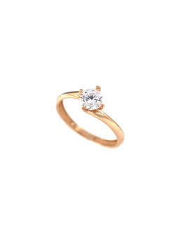 Rose gold engagement ring DRS04-02-28 16.5MM