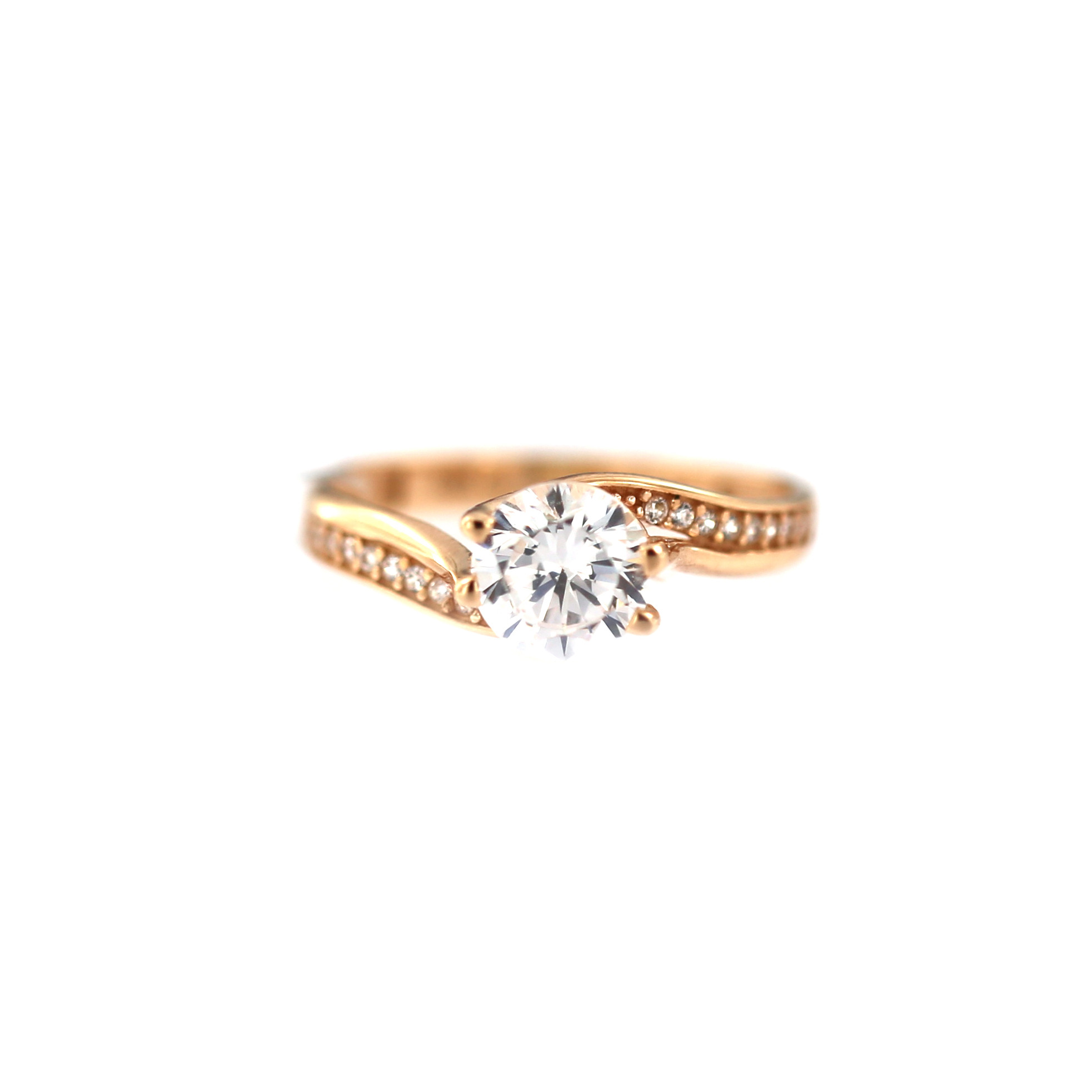 Rose gold zirconia ring DRS04-03-01 18MM