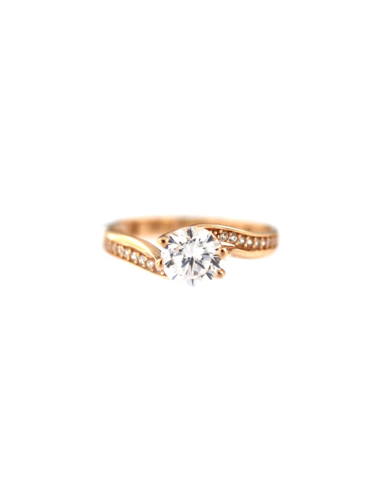 Rose gold zirconia ring DRS04-03-01 18MM