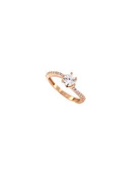 Rose gold zirconia ring DRS04-03-11 15.5MM