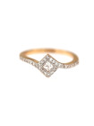 Rose gold engagement ring DRS04-04-04 16MM 