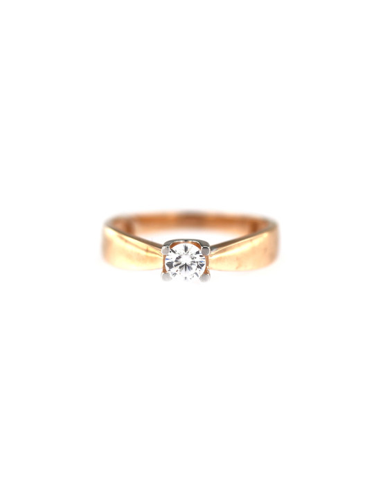 Rose gold zirconia engagement ring DRS01-01-30