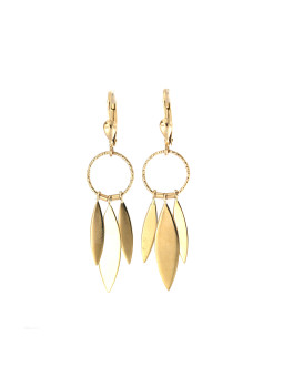 Yellow gold drop earrings BGA04-03-05