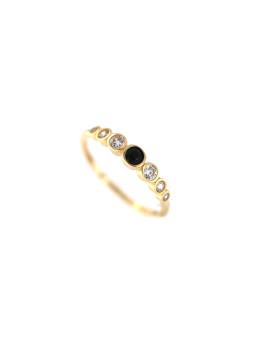 Yellow gold zirconia ring DGA09-02