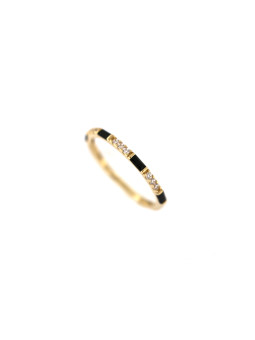 Geltono aukso žiedas su cirkoniais DGA09-03