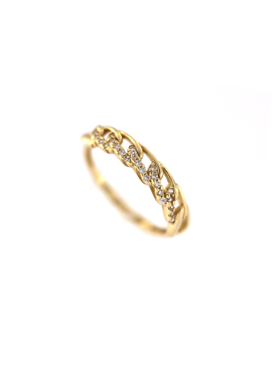 Yellow gold zirconia ring DGC11-04