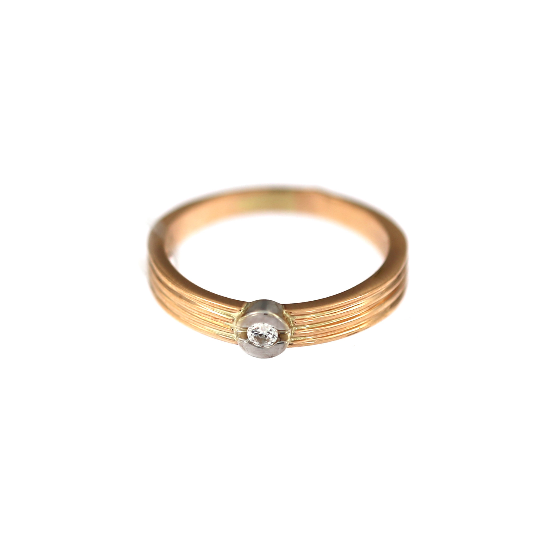Rose gold zirconia ring DRL07-05 16.5MM