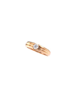 Rose gold zirconia ring DRL08-14 17.5MM