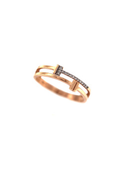 Auksinis žiedas su cirkoniais DRD09-06 17.5MM