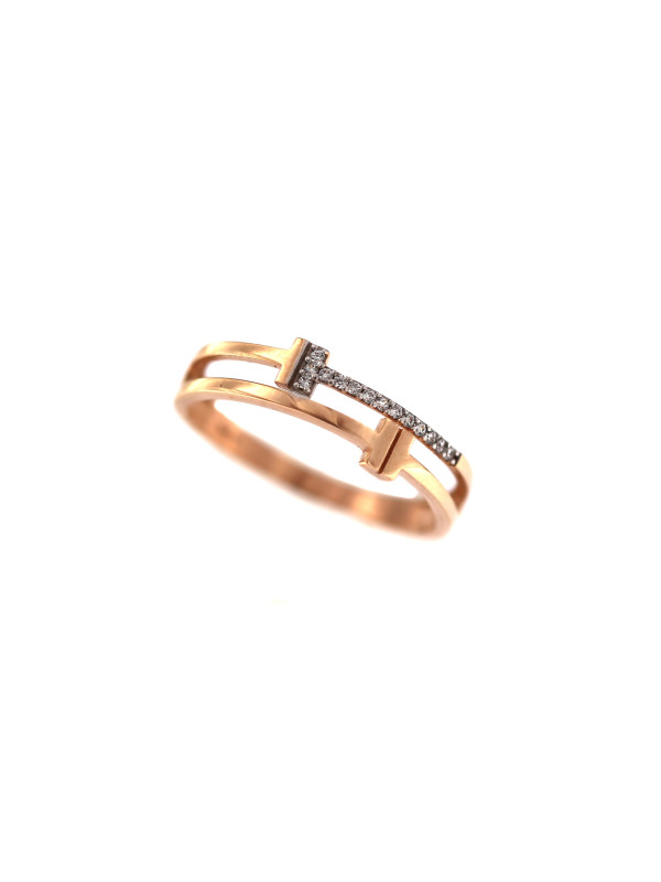 Rose gold zirconia ring DRD09-06 17.5MM