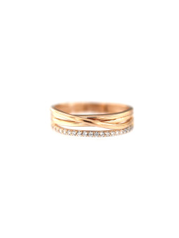 Auksinis žiedas su cirkoniais DRD09-04 16MM