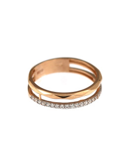 Rose gold zirconia ring DRD09-02 17MM