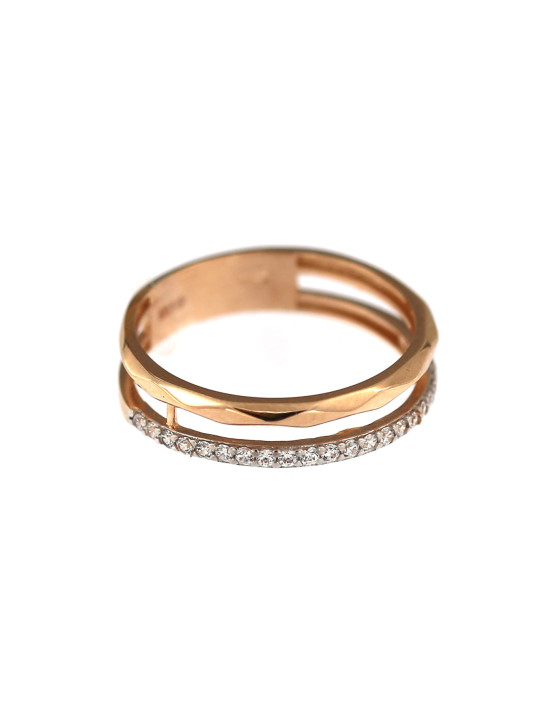 Auksinis žiedas su cirkoniais DRD09-02 17MM