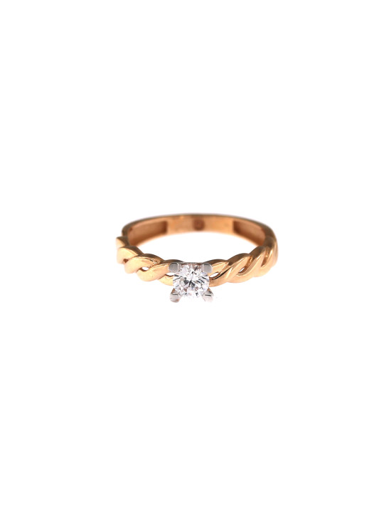 Rose gold engagement ring DRS01-04-04