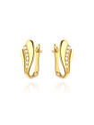 Yellow gold zirconia earrings BGA03-08-05 