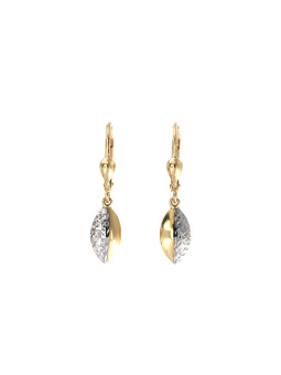 Yellow gold drop earrings BGA04-02-13