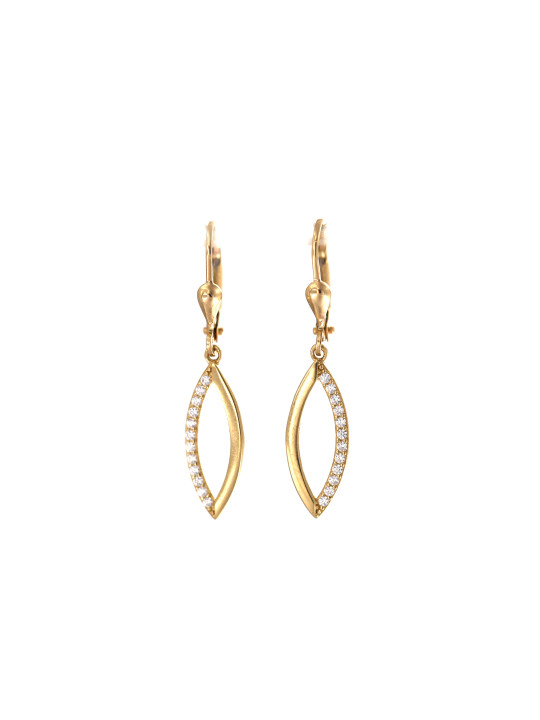 Yellow gold drop earrings BGA04-02-14