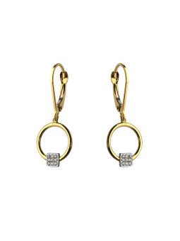 Yellow gold drop earrings BGA04-04-12