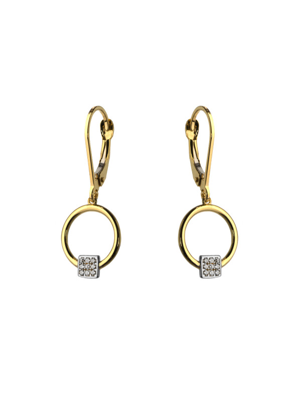 Yellow gold drop earrings BGA04-04-12