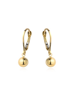 Yellow gold drop earrings BGA04-07-06