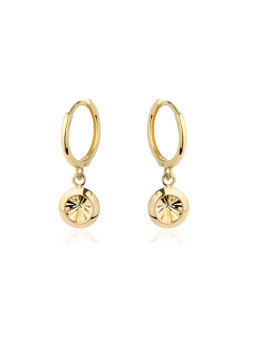 Yellow gold hoop earrings BGR01-01-46