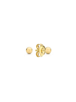 Yellow gold ball stud earrings BGV05-03-05