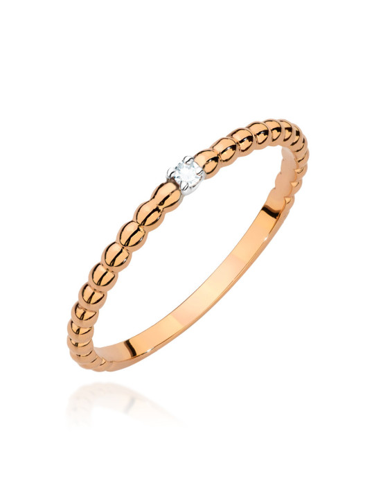 Rose gold ring with diamond BC001