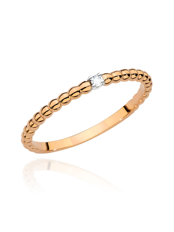 Rose gold ring with diamond BC001