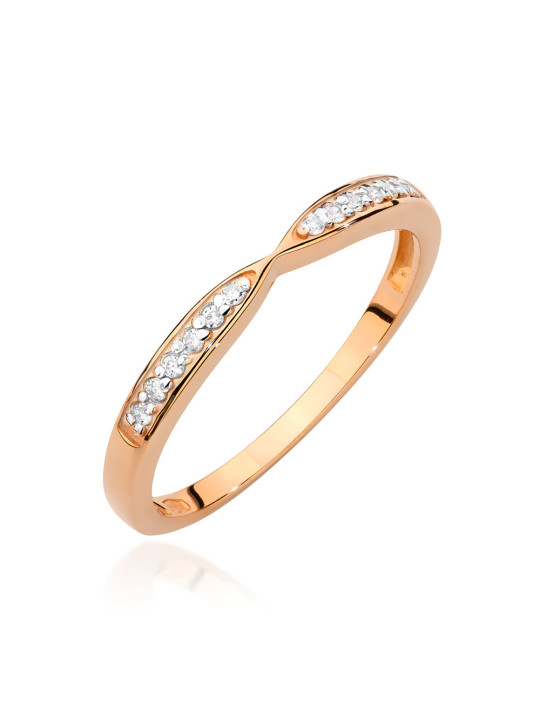 Rose gold ring with diamonds BC003