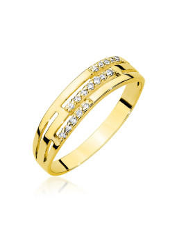 Auksinis žiedas su briliantais BC012