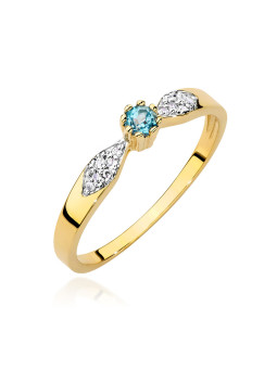 Gold ring with topaz BC013