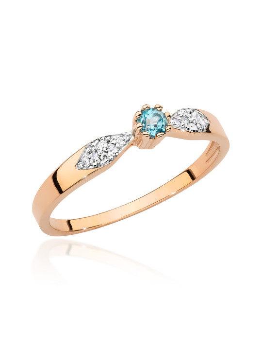 Gold ring with topaz BC013