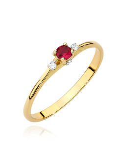 Gold ring with ruby BC014