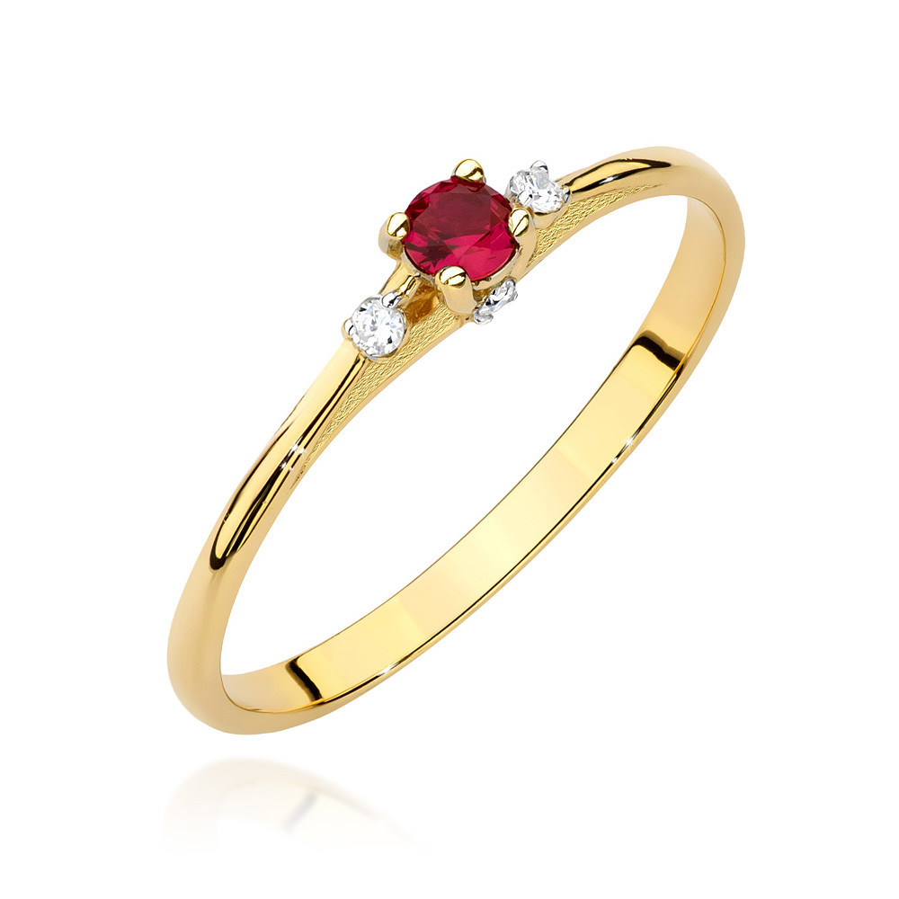 Gold ring with ruby BC014