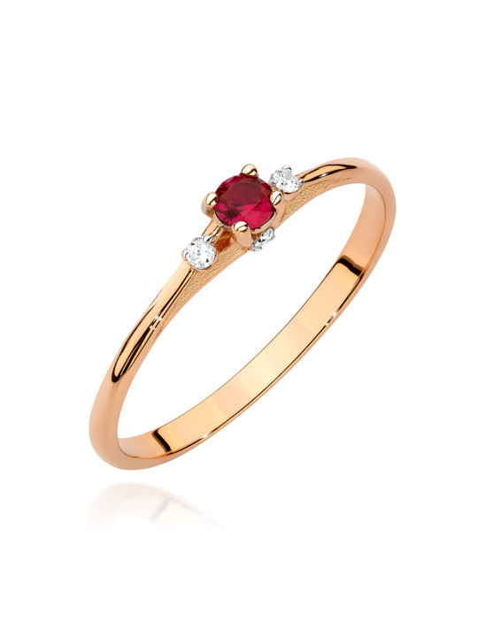 Gold ring with ruby BC014