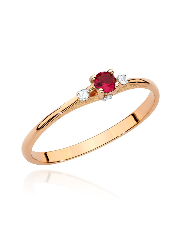 Gold ring with ruby BC014